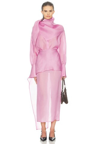 The Silk Gazar Skirt With Drape
                    
                    Helsa | Revolve Clothing (Global)