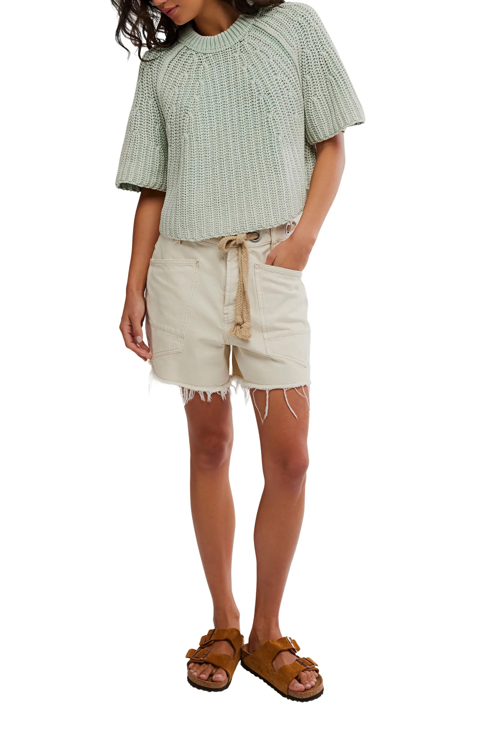 Amy Short Sleeve Cotton Sweater | Nordstrom