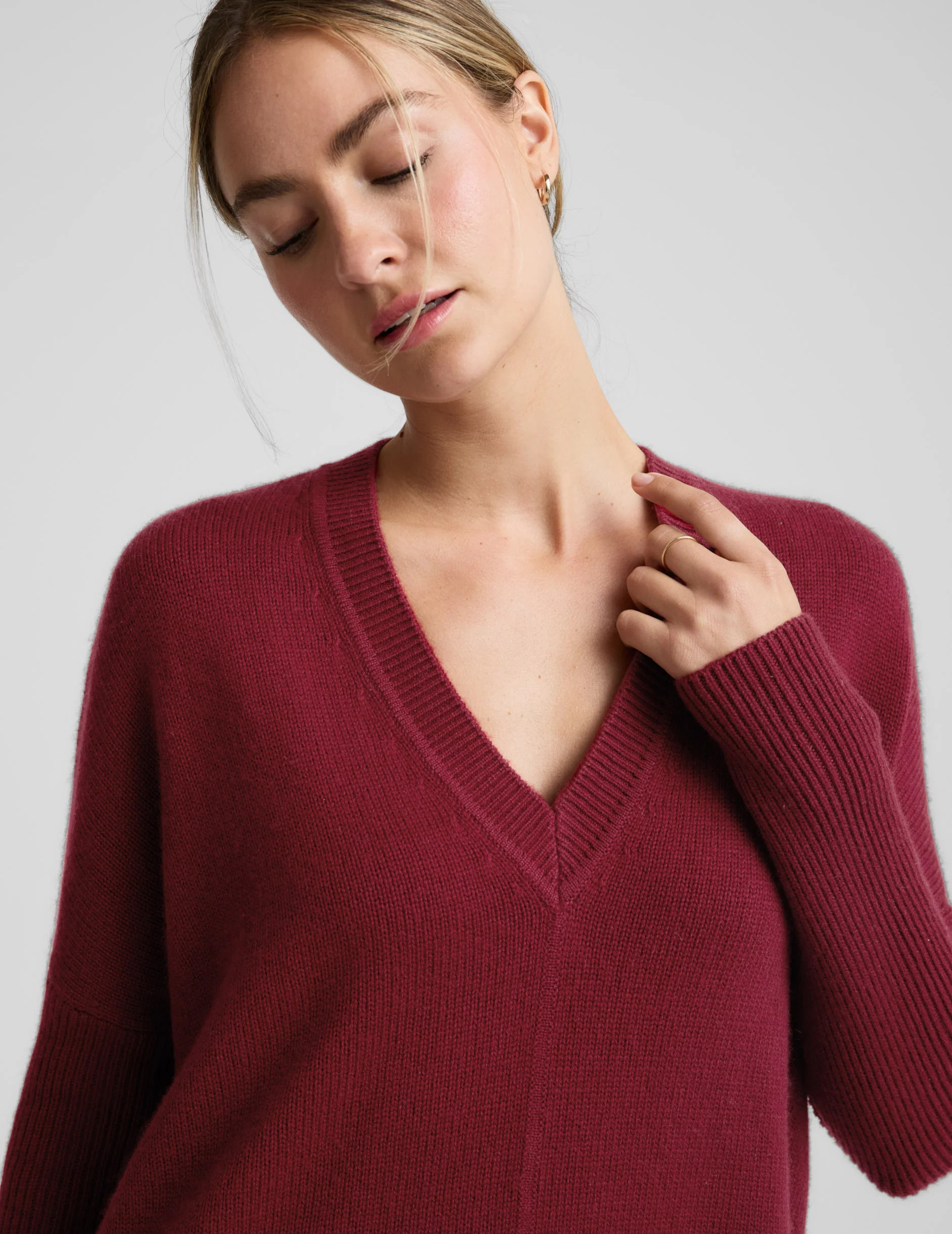 Wool-Cashmere V-Neck Sweater | Beyond Yoga | Beyond Yoga