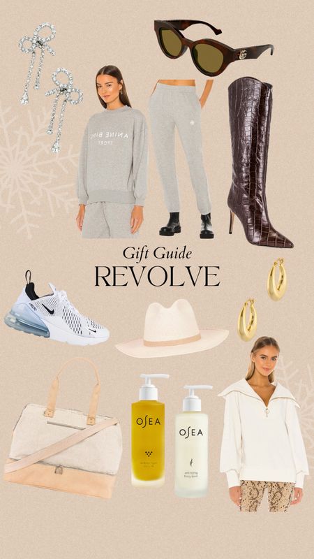 Gift ideas from Revolve 

gift guide, nike sneakers, beauty gift guide, earrings, varley vine pullover, holiday earrings, osea, boots, 

#LTKSeasonal #LTKHoliday