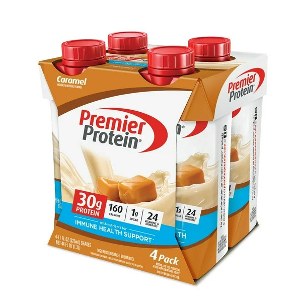 Premier Protein Shake, Caramel, 30g Protein, 11 fl oz, 4 Ct | Walmart (US)