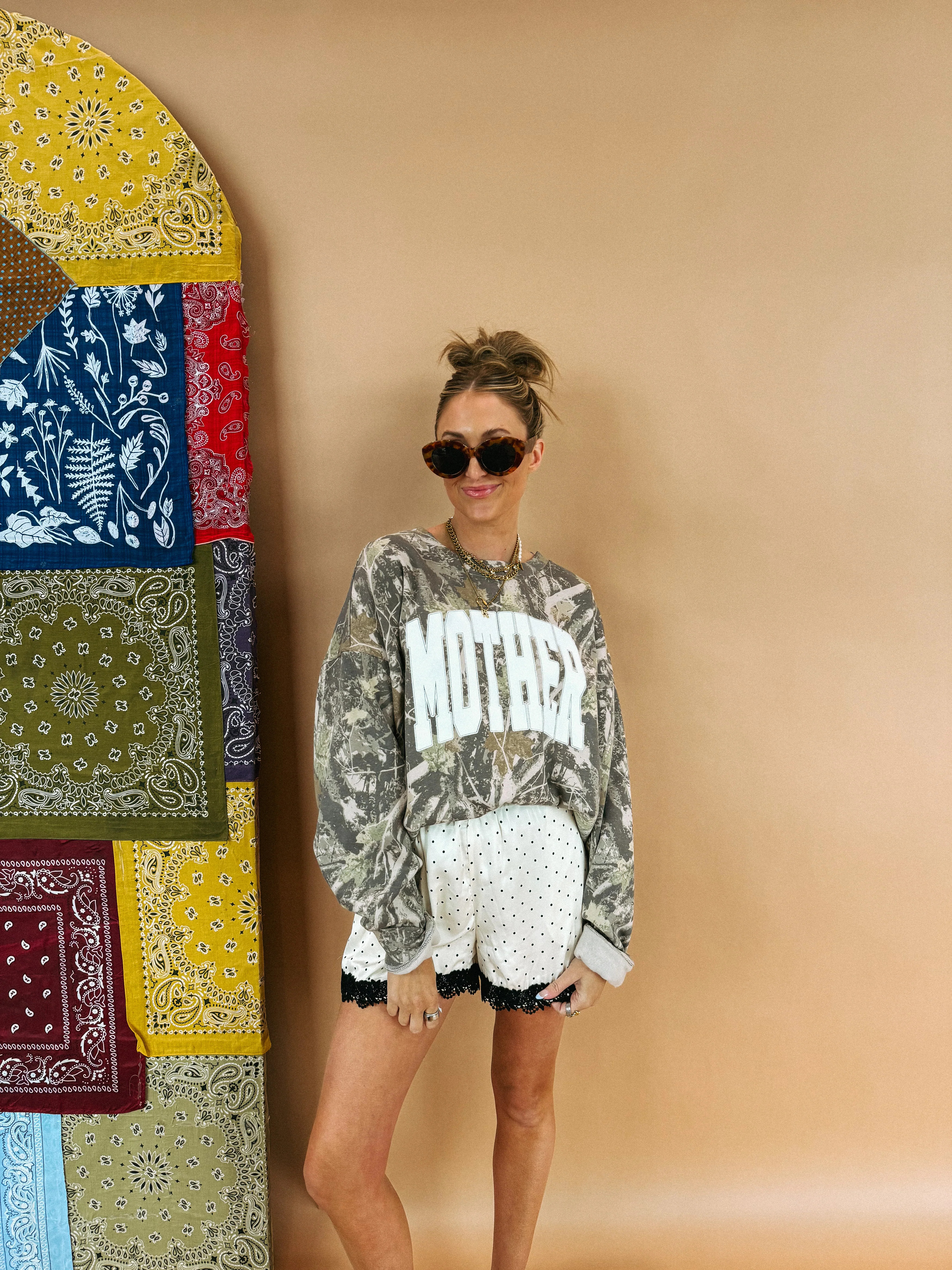 ETTA OG | varsity mother camo sweatshirt - white | Etta+East