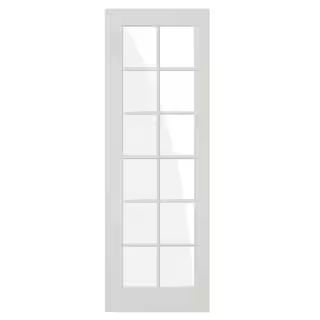 Krosswood Doors 30 in. x 96 in. 12-Lite Solid Hybrid Core MDF Primed Composite Left-Hand Single P... | The Home Depot