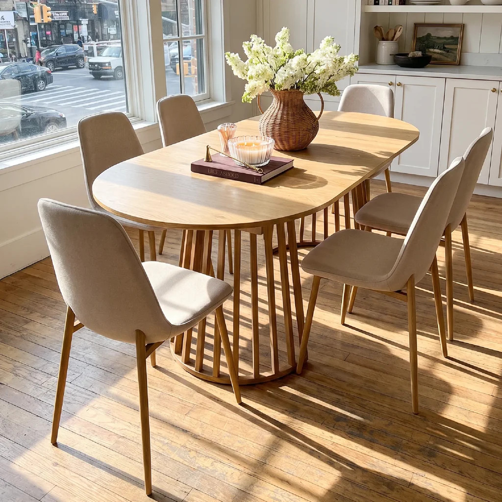 Nest 47.3"-71" Extendable Oval Dining Table | Pop Maison