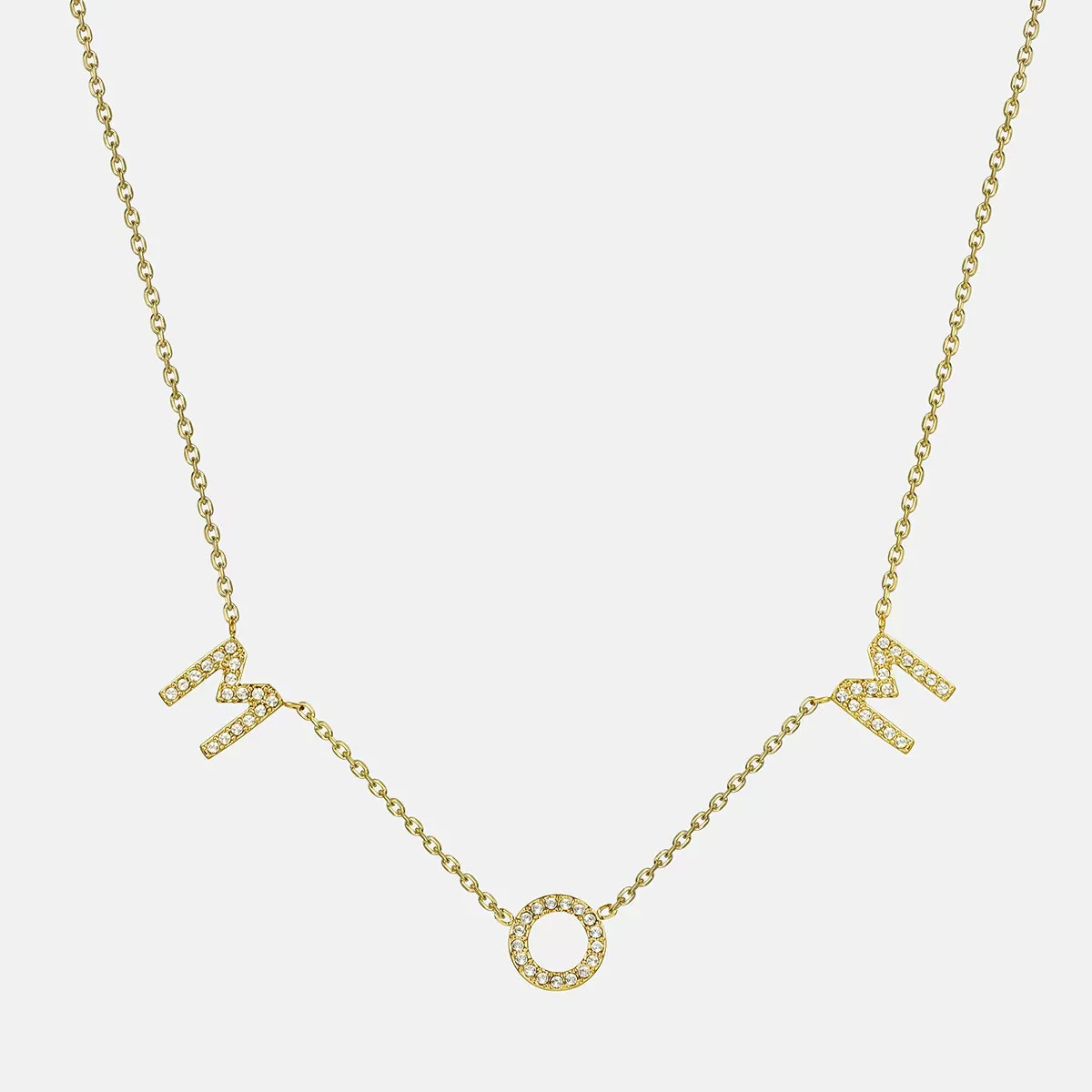 Mom Crystal Pavé Necklace | Victoria Emerson