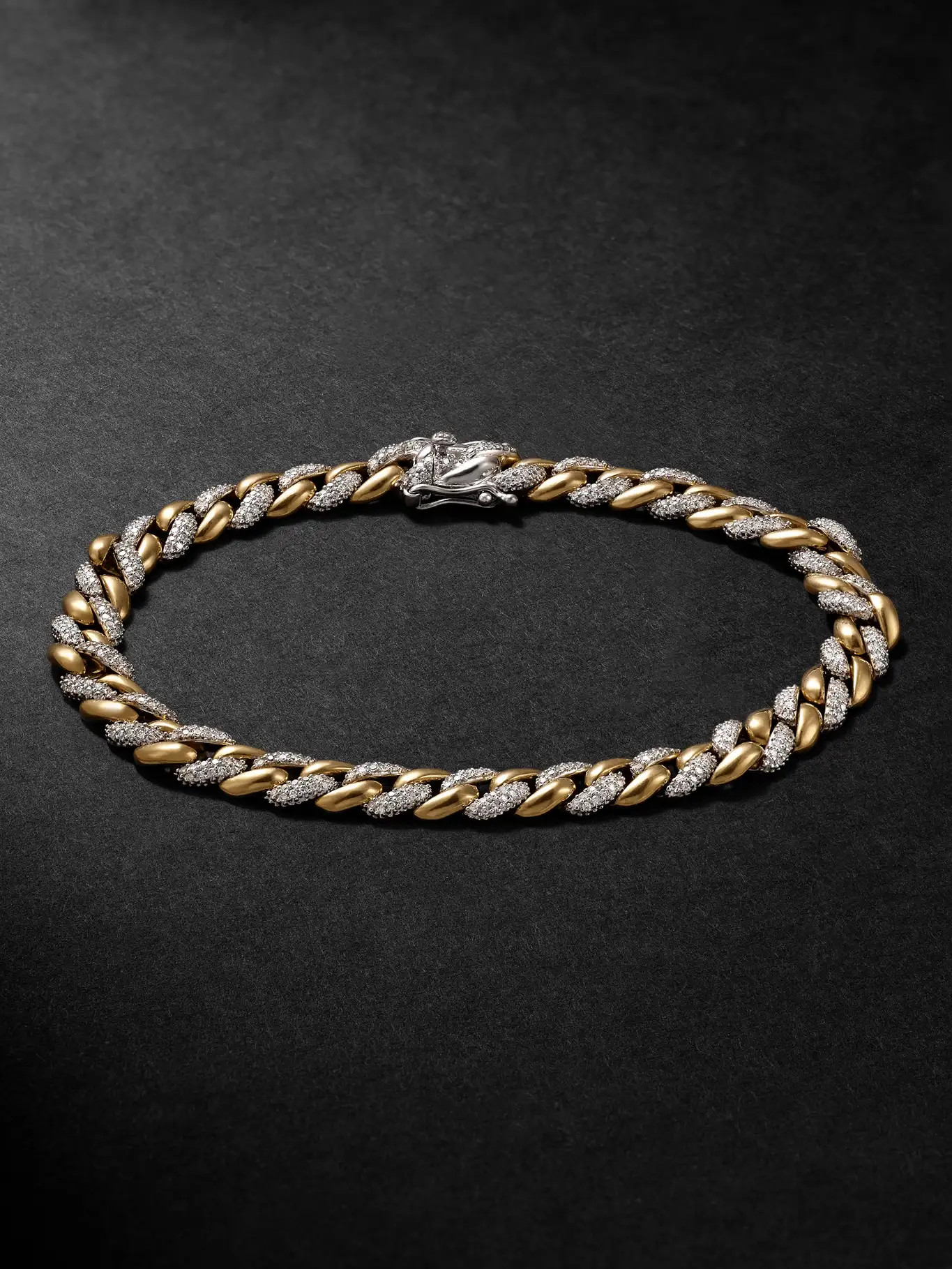 18-Karat Yellow and White Gold Diamond Chain Bracelet | Mr Porter (US & CA)