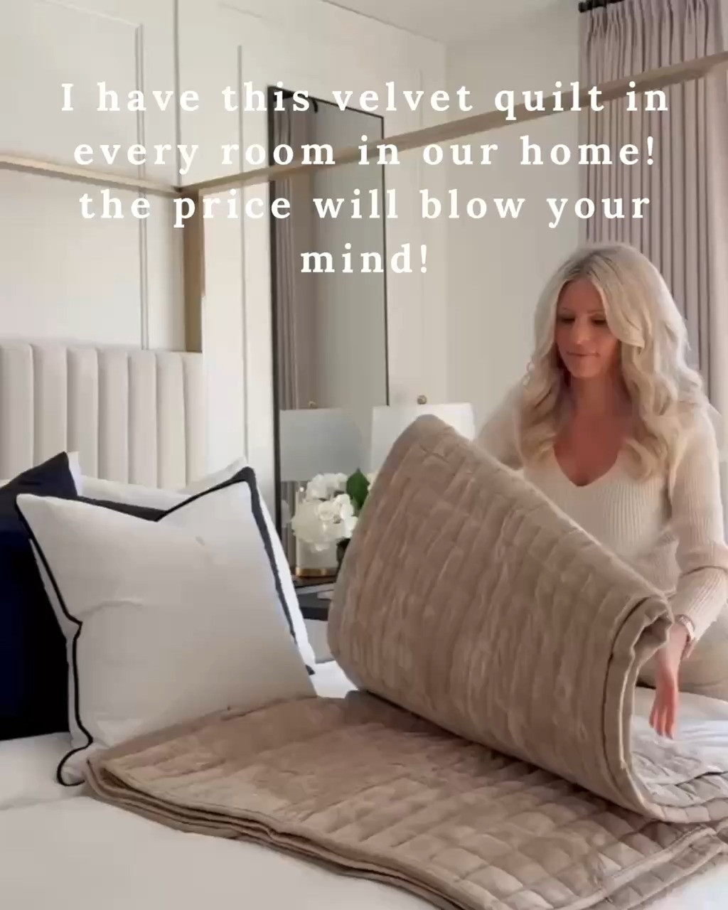 TRENDING NOW — LUXURY VELVET QUILT SET — DESIGNER BEDDING FOR LESS! This VELVET QUILT SET is one of those pieces that instantly makes a bedroom feel layered, elevated, and expensive. The CHANNEL BOX STITCHING gives it that high-end designer look, and the URBAN TAUPE tone is the perfect warm neutral for a MODERN ORGANIC bedroom. It’s lightweight but cozy, oversized for that luxe drape, and comes with two matching shams. Such a beautiful all-season layer that looks far more expensive than it is.

#Amazon #TheHillaryStyle #VelvetBedding #LuxuryForLess #NeutralBedroom #ModernOrganicHome #DesignerLookForLess #BedroomRefresh #LayeredBedding #AffordableLuxury 

 #LTKU #LTKOver40 #LTKHome