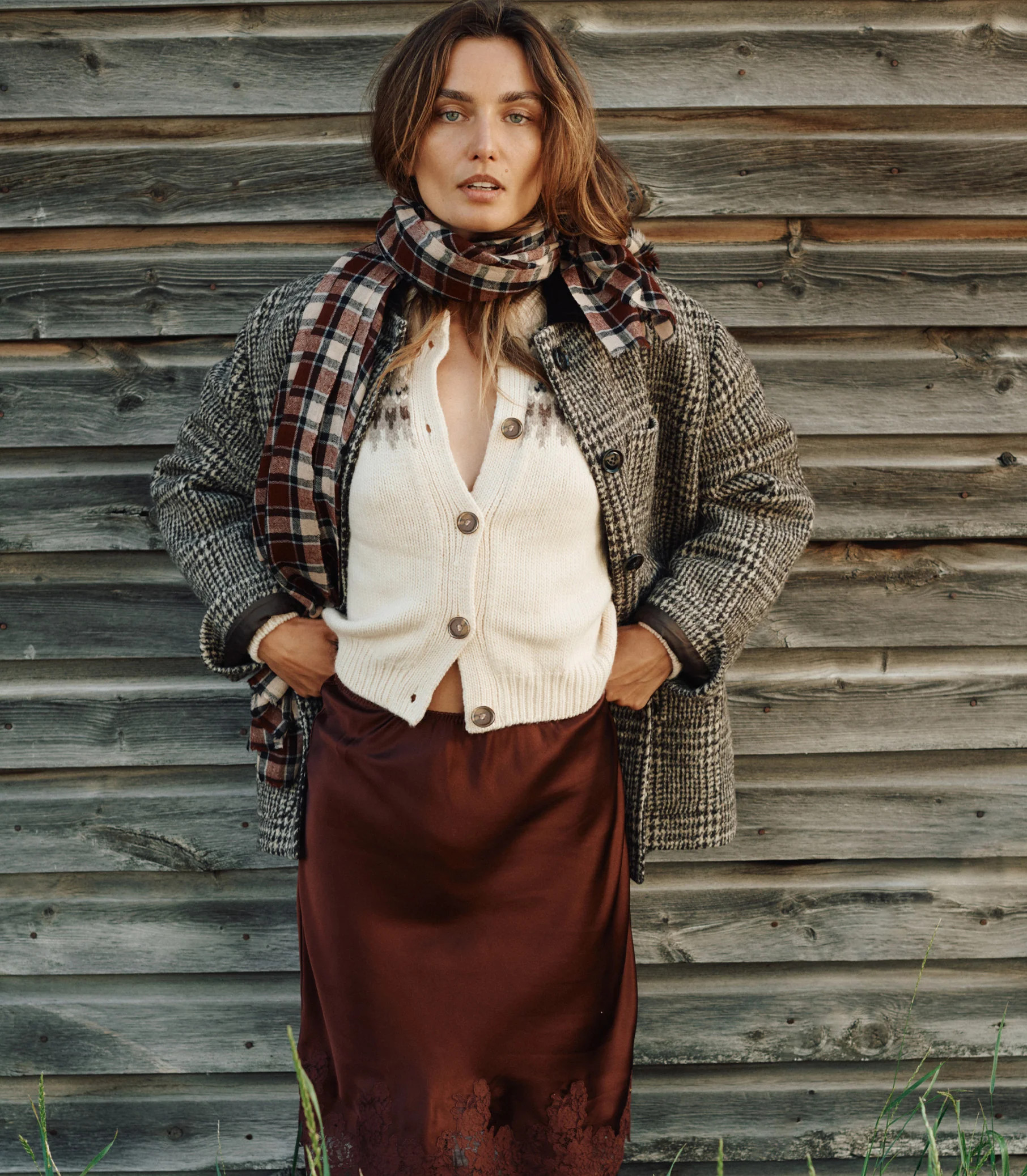 Langston Jacket - Lascelle Houndstooth Check | DÔEN | DOEN