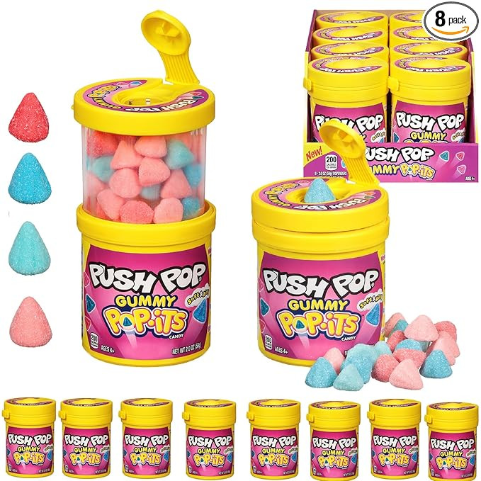 Push Pop Pop-Its Gummy Candy - 8 Count Gummy Candy With Fun, Portable Containers - Fruity Delicio... | Amazon (US)