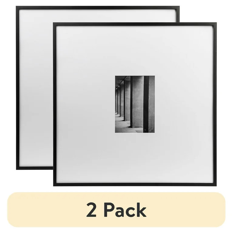 (2 pack) Better Homes & Gardens – 5x7 Picture Frame – Black Matted Gallery Wall Photo Frame | Walmart (US)