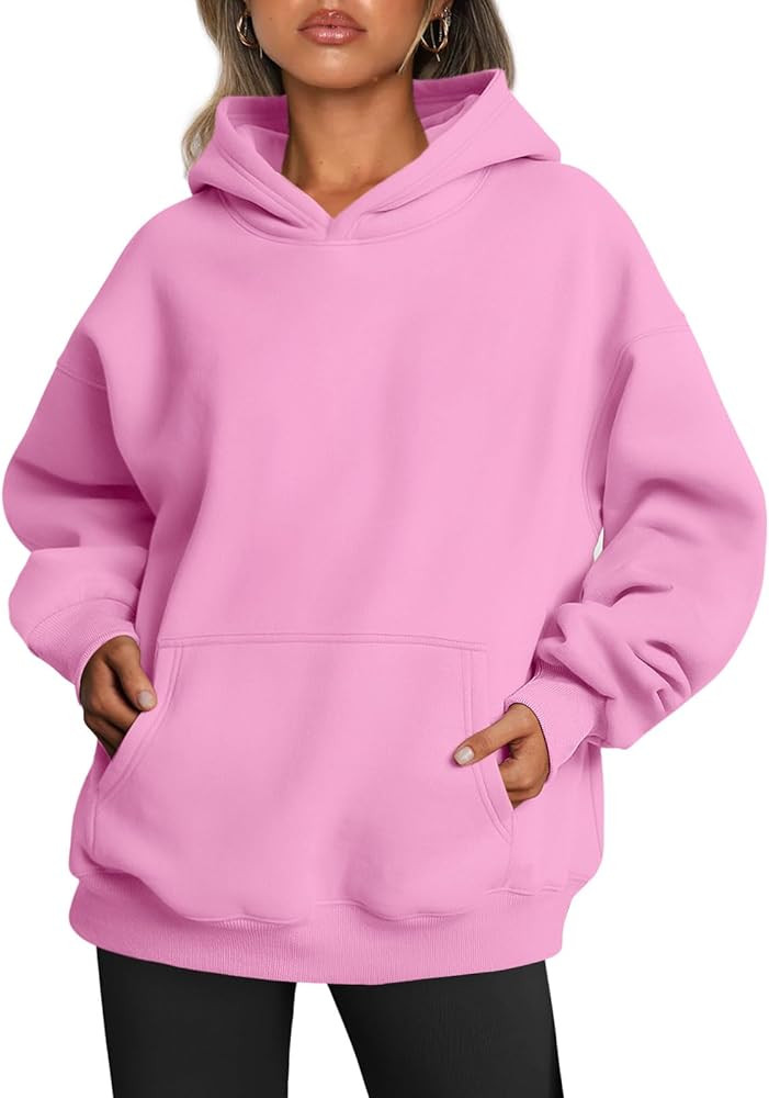 Trendy Queen Womens Oversized Hoodies Fleece Sweatshirts Long Sleeve Sweaters Pullover Fall Cloth... | Amazon (US)