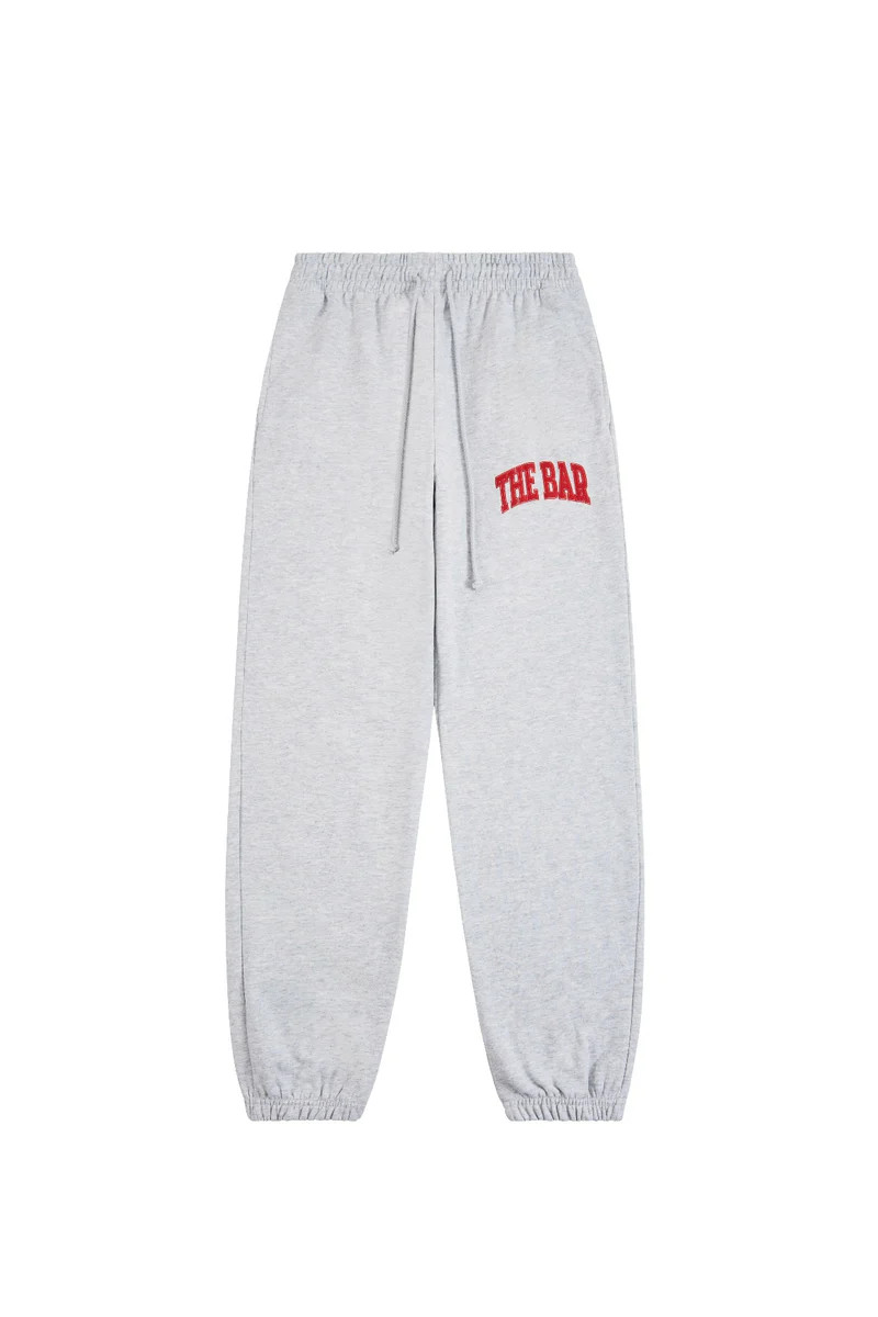 VARSITY SWEATPANTS LT HEATHER GREY/BIG APPLE RED | The Bar