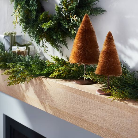 Set of 2 Natural Bottlebrush Trees - Threshold™ designed with Studio McGee | Target