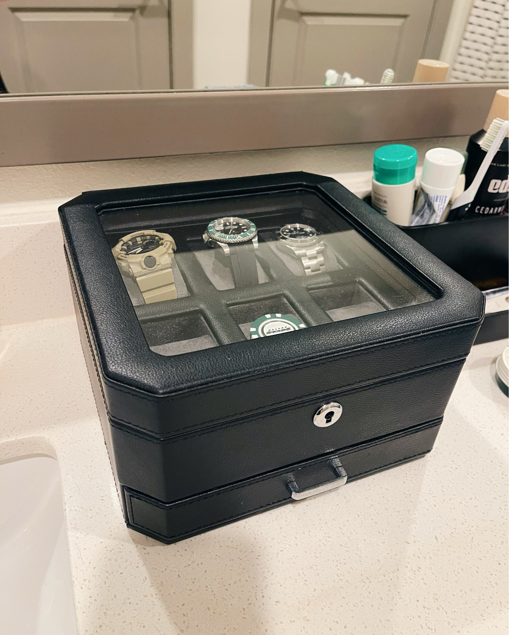 Amazon Watch Case

black leather watch case, watch storage, Rolex watch, green g shock watch, seiko watch, green seiko watch, casual watch, rubber band watch, sport watch, military watch, silver and black watch, men’s essentials, men’s gift, amazon gift for men, watch display, amazon watch storage, Morgan grace 

#LTKMens #LTKSeasonal #LTKHome