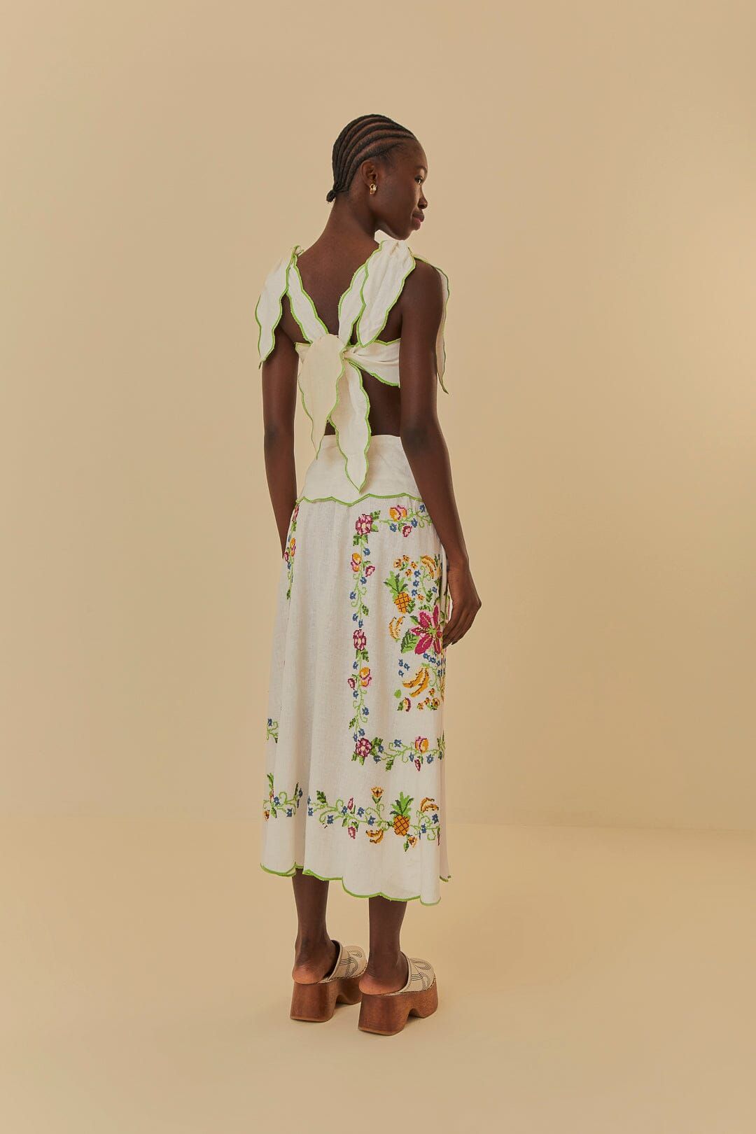 Off-White Tropical Romance Maxi Dress | FarmRio