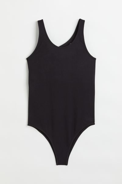 Sleeveless sports bodysuit in fast-drying, functional fabric designed to help keep you dry and co... | H&M (US)