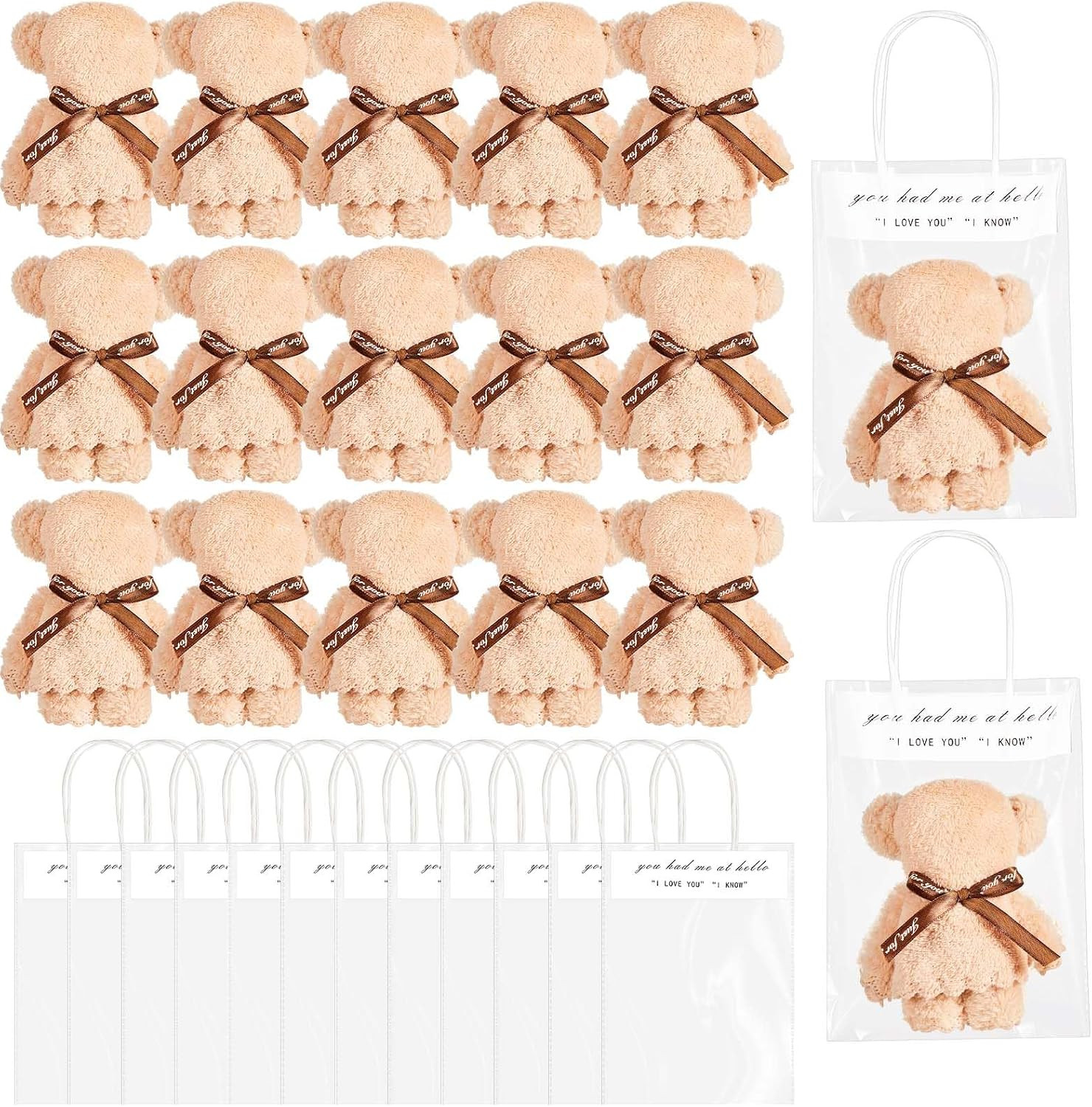 20 Sets Baby Shower Favors Bear Bath Towels,Coffee | Amazon (US)