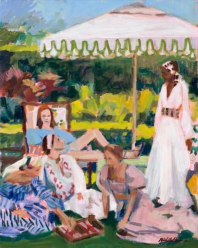 "Lunching Ladies" by Michelle Heimann on Artfully Walls | Artfully Walls