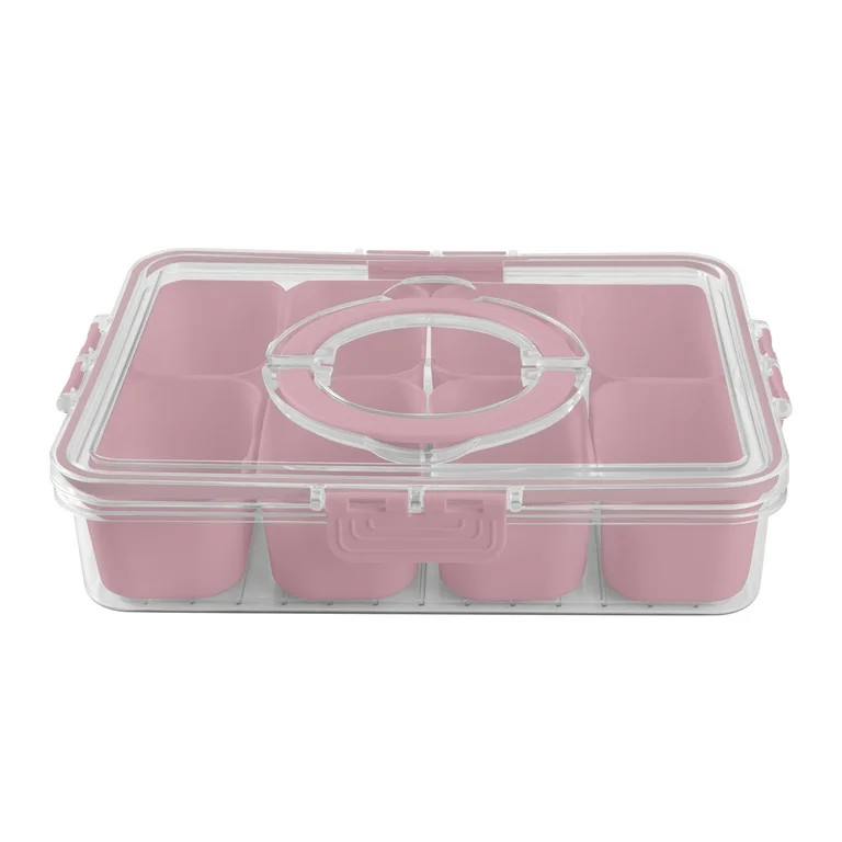 Cook With Color 8-Compartment Snackle Box, Charcuterie Container, Divided Serving Tray with Lid &... | Walmart (US)
