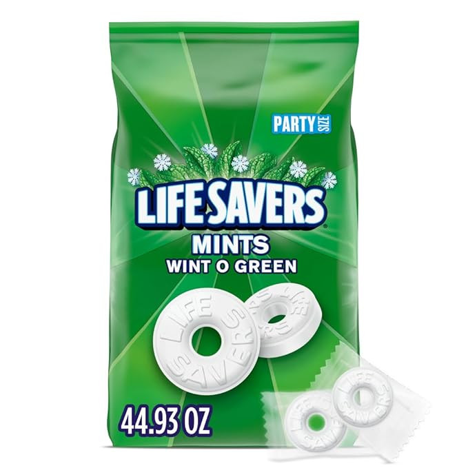 LIFE SAVERS Mints, Bulk Hard Candy Wint-O-Green Breath Mints, 44.93 oz Party Size | Amazon (US)