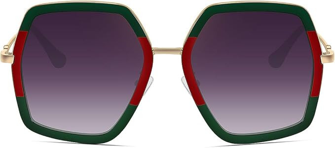 WOWSUN Oversized Big Fashion Sunglasses For Women Irregular Fashion Shades | Amazon (US)