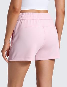 CRZ YOGA SoftAura Sweat Shorts for Women 4" - High Waisted Modal for Casual Lounge Athletic with ... | Amazon (US)