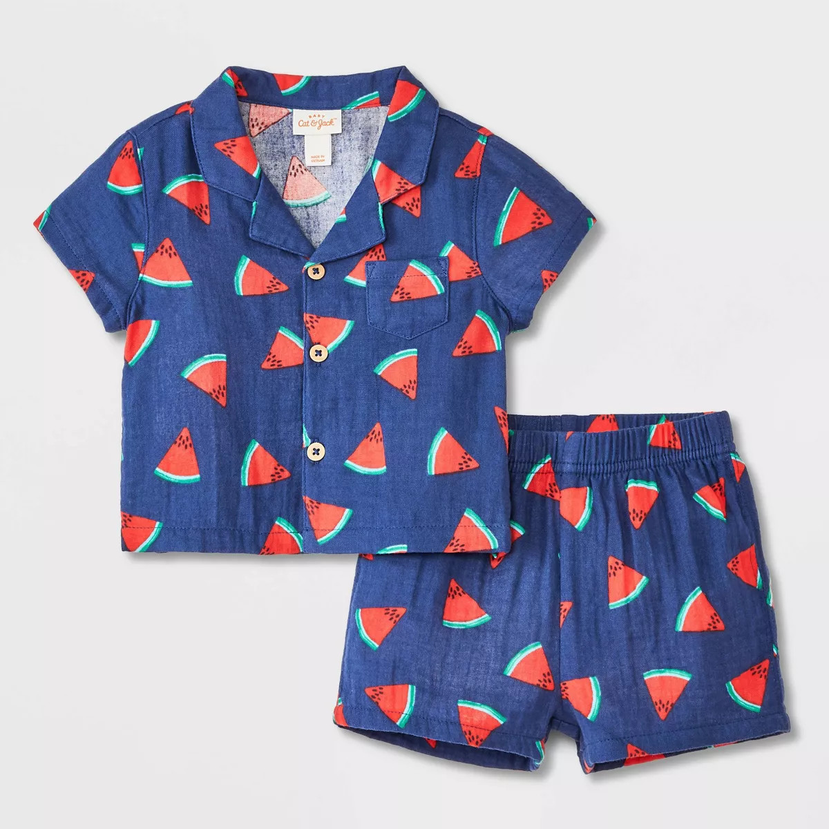 Baby Boys' Watermelon Top & Bottom Set - Cat & Jack™ Blue | Target