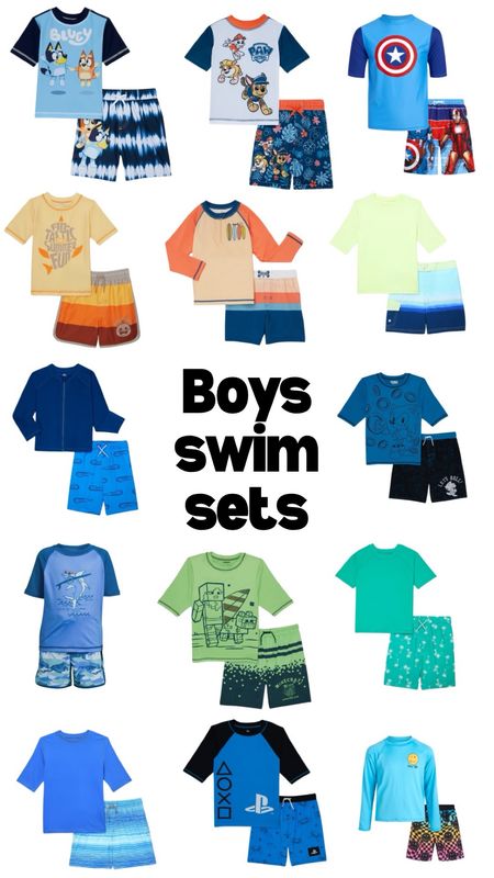 Boys swim trunks and rash guard sets!  Grab them now for spring break and summer. 😎 #walmart #walmartfashion #walmartkids #walmartswim

#LTKkids #LTKswim #LTKSpringSale