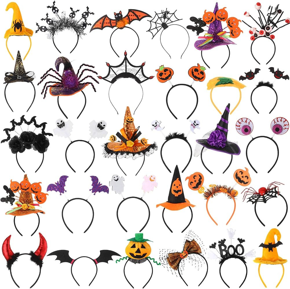 Daifunli Halloween Party Headband Bulk for Women Adults | Amazon (US)