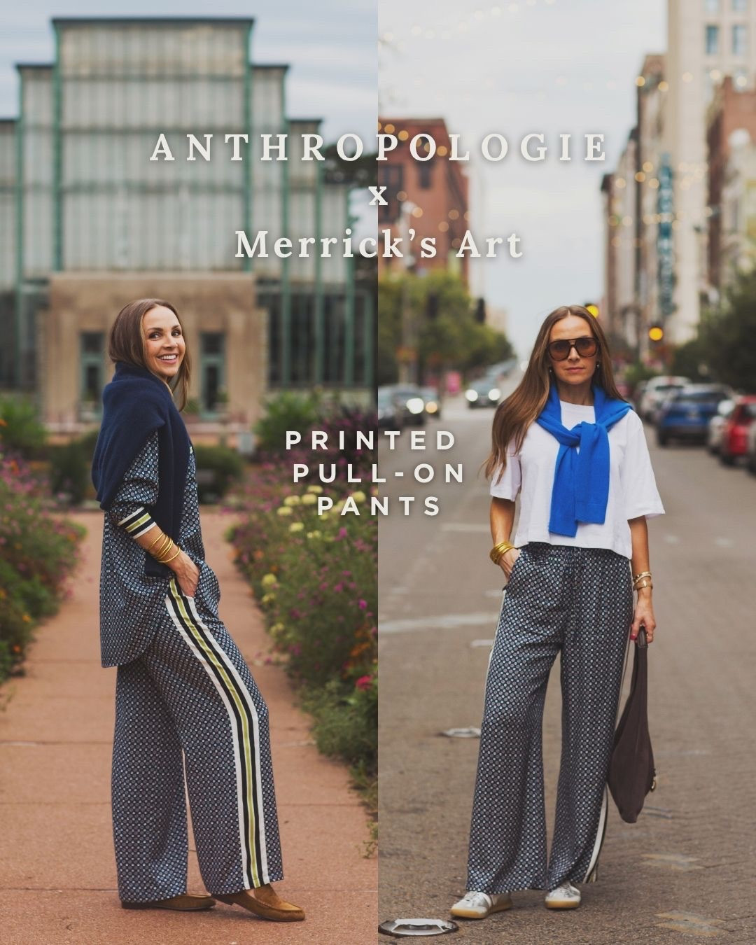 @Anthropologie x Merricks Art
Printed Pull On Pants 
Reg, Tall, Petite
True to Size, wearing a Small