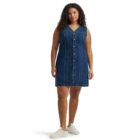 Lee® Women's Plus Heritage Sleeveless Rider Denim Dress, Sizes 0X-4X | Walmart (US)