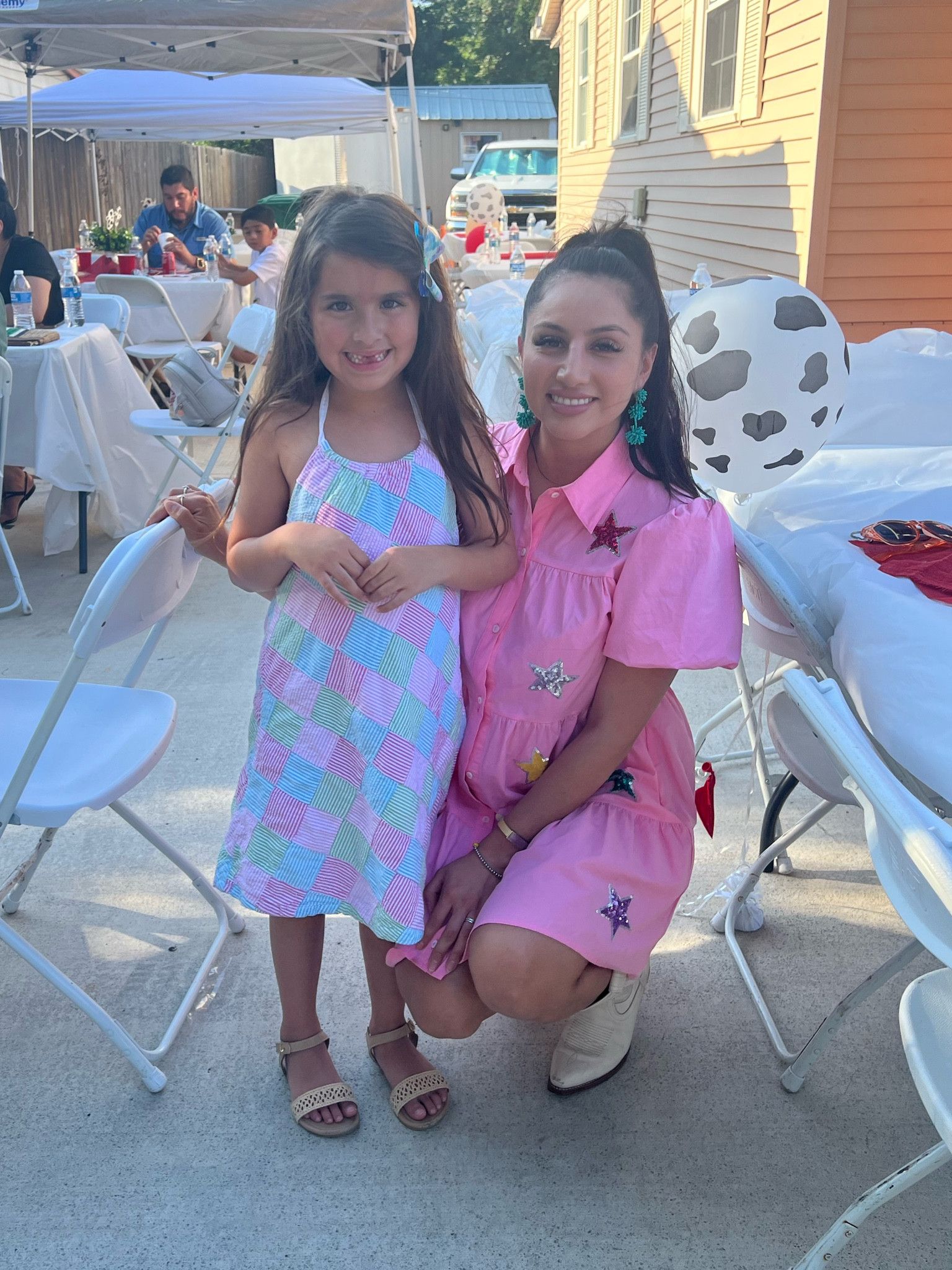 Hot Pink Dress with Stars linked the blue option! 
Wearing Small 
Tecovas Annie boot 

#LTKSeasonal #LTKfamily #LTKunder100