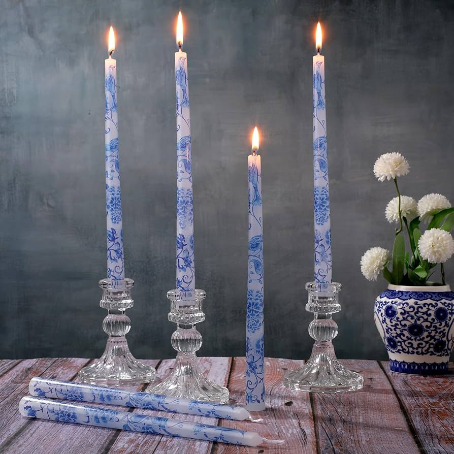 9.8” Fourth of July Taper Candles American Flag Taper Candles Patriotic Tapered Candles Long Ta... | Amazon (US)