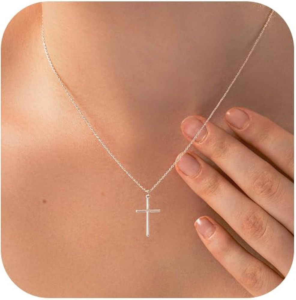 Luxval Cross Necklace for Women -Dainty 14K Gold Plated Cross Necklace Layered Gold Cross Necklac... | Amazon (US)