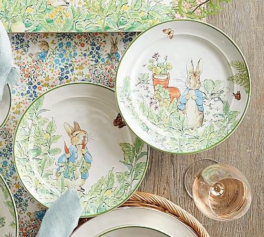 Peter Rabbit™ Garden Assorted Stoneware Salad Plates - Set of 4 | Pottery Barn (US)