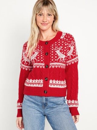Fair Isle Cardigan Sweater for Women | Old Navy (CA)