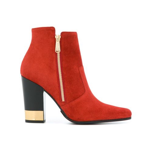 Balmain Bota de camurça - Vermelho | FarFetch BR