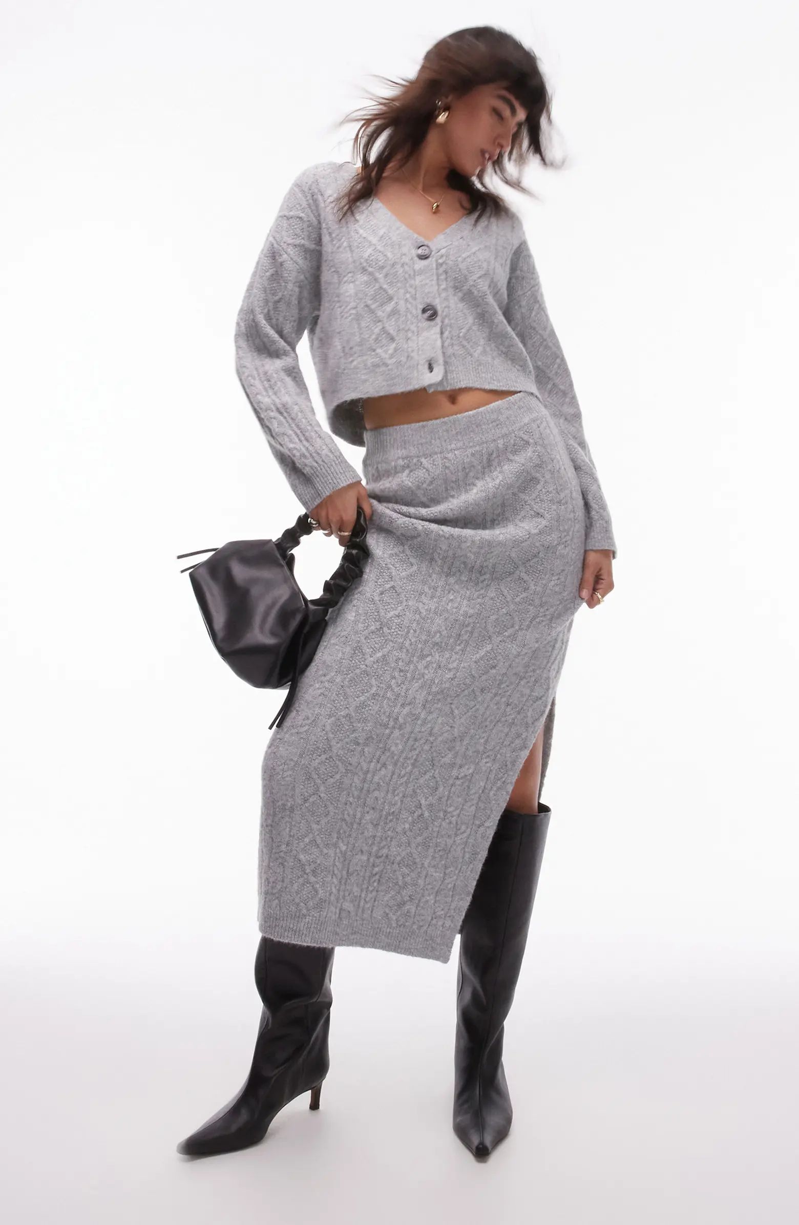 Topshop Cable Sweater Skirt | Nordstrom | Nordstrom