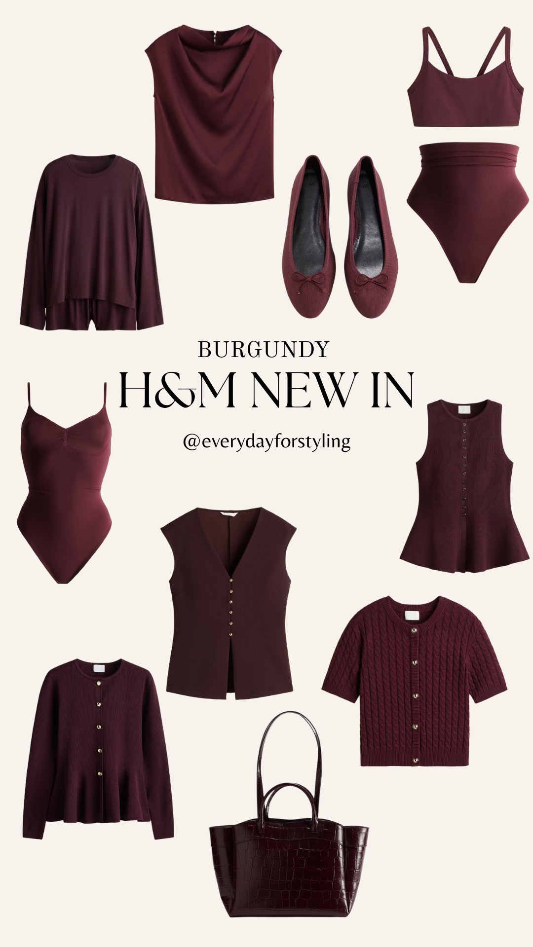 Burgundy is the color of the season — and H&M just dropped the chicest new-in pieces in this rich, elevated shade. 🍷✨
Think quiet luxury meets fall fashion… and yes, it’s all affordable!

[ H&M burgundy new arrivals, trending color for fall 2025, burgundy outfit ideas, capsule wardrobe update, rich tones aesthetic, fall fashion must-haves, quiet luxury outfits, elegant color palette, deep red outfit inspo, wine tone fashion, autumn outfit ideas, H&M fashion edit, feminine fall style, burgundy fashion trend, classy fall neutrals, everydayforstyling ] 

#HMNewIn #BurgundyOutfits #FallFashion2025 #QuietLuxuryStyle #RichTonesAesthetic #CapsuleWardrobe #WineColorVibes #PinterestFashion #FashionColorTrend #ChicOnABudget #AutumnStyleEdit #EverydayForStyling #TrendingNow #MinimalLuxury #ElegantFallFashion
 

#LTKTravel #LTKSeasonal #LTKWorkwear