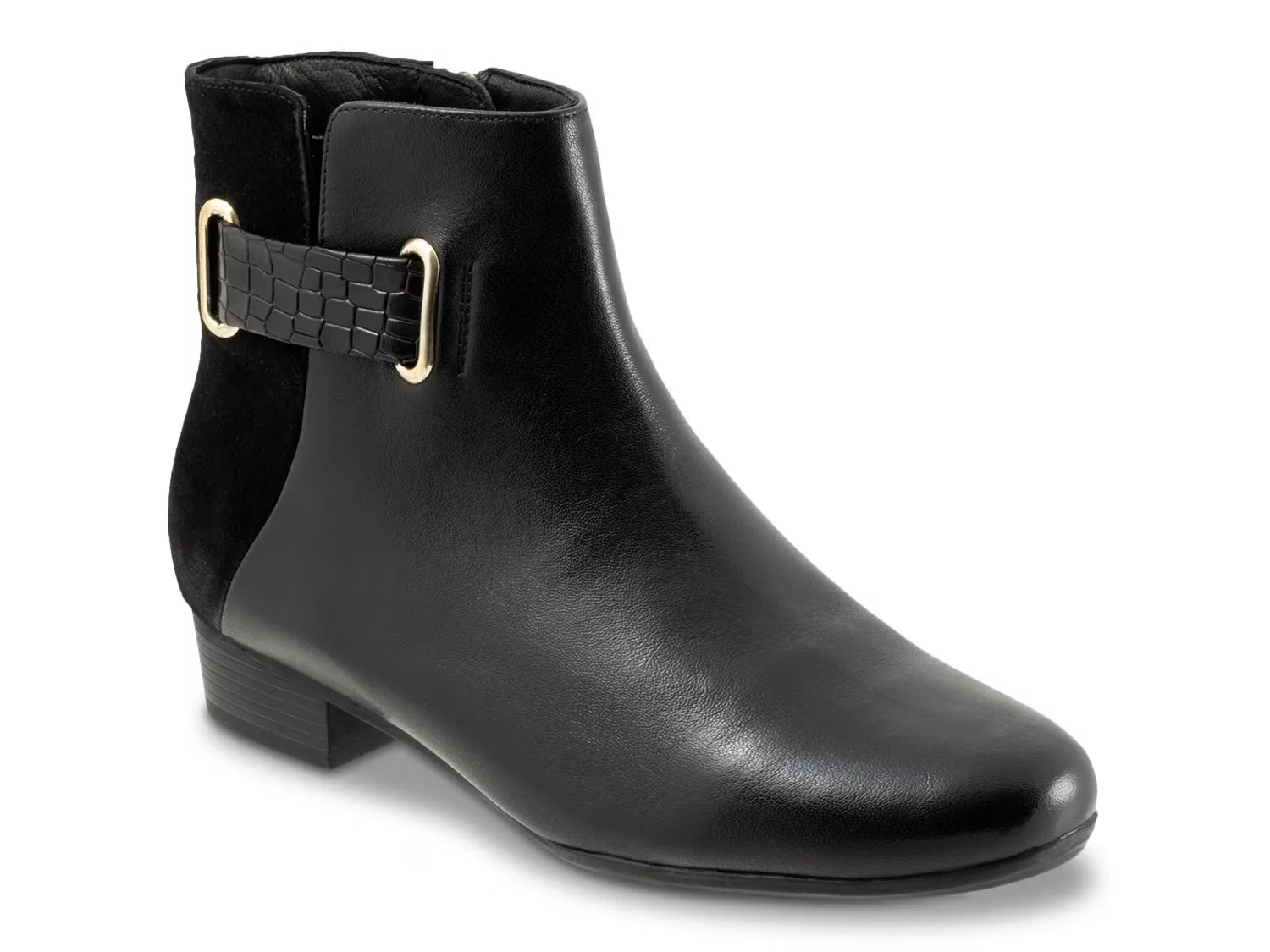 Trotters Maxwell Bootie | Women's | Black/Suede Mix | Size 11 | Boots | DSW