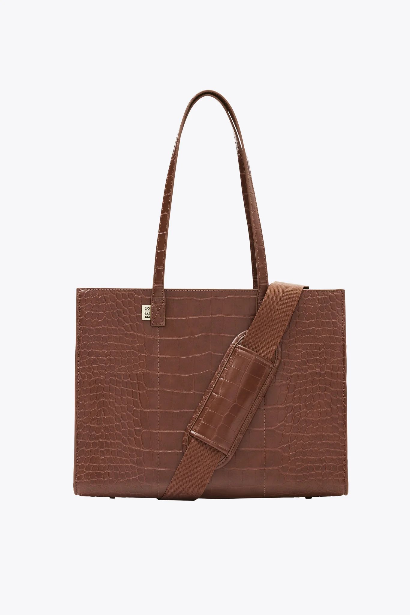 BÉIS 'The Work Tote' in Maple - Brown Laptop Bag & Office Work Tote | BÉIS Travel