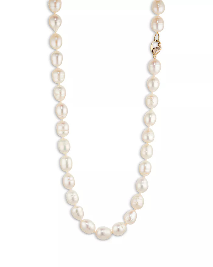 Pavé Clasp Cultured Freshwater Baroque Pearl All Around Collar Necklace, 18" | Bloomingdale's (US)