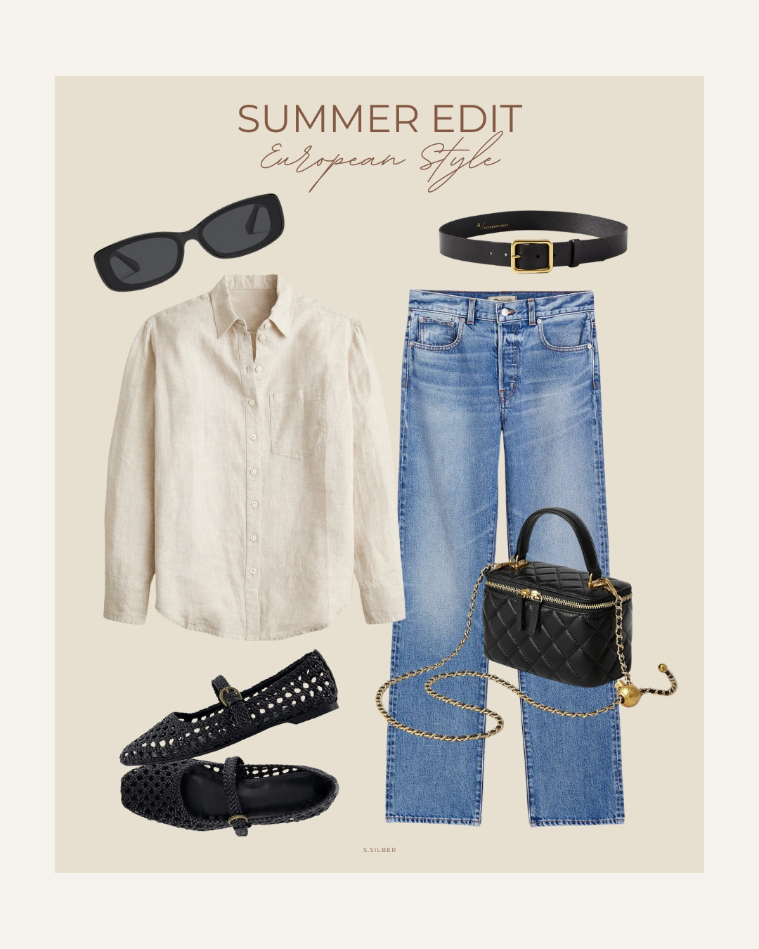 Breezy summer nights in Europe - linen top paired with jeans and black accessories!

summer outfit ideas, neutral style, what to wear, city style, Madewell, Nordstrom, J.Crew, Amazon, Mary Janes, leather belt, sunglasses, Stefana Silber 

 #LTKSeasonal #LTKOver40 #LTKFindsUnder100