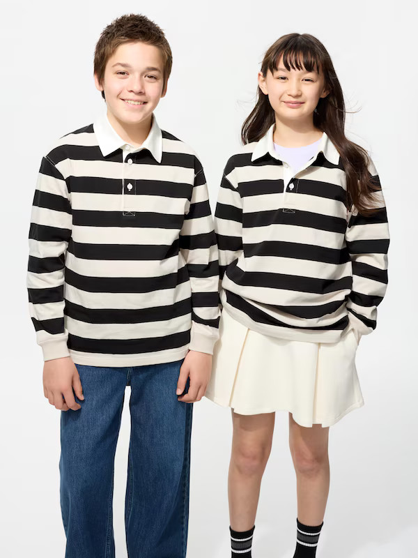 Rugger Polo Shirt | Striped | UNIQLO (US)
