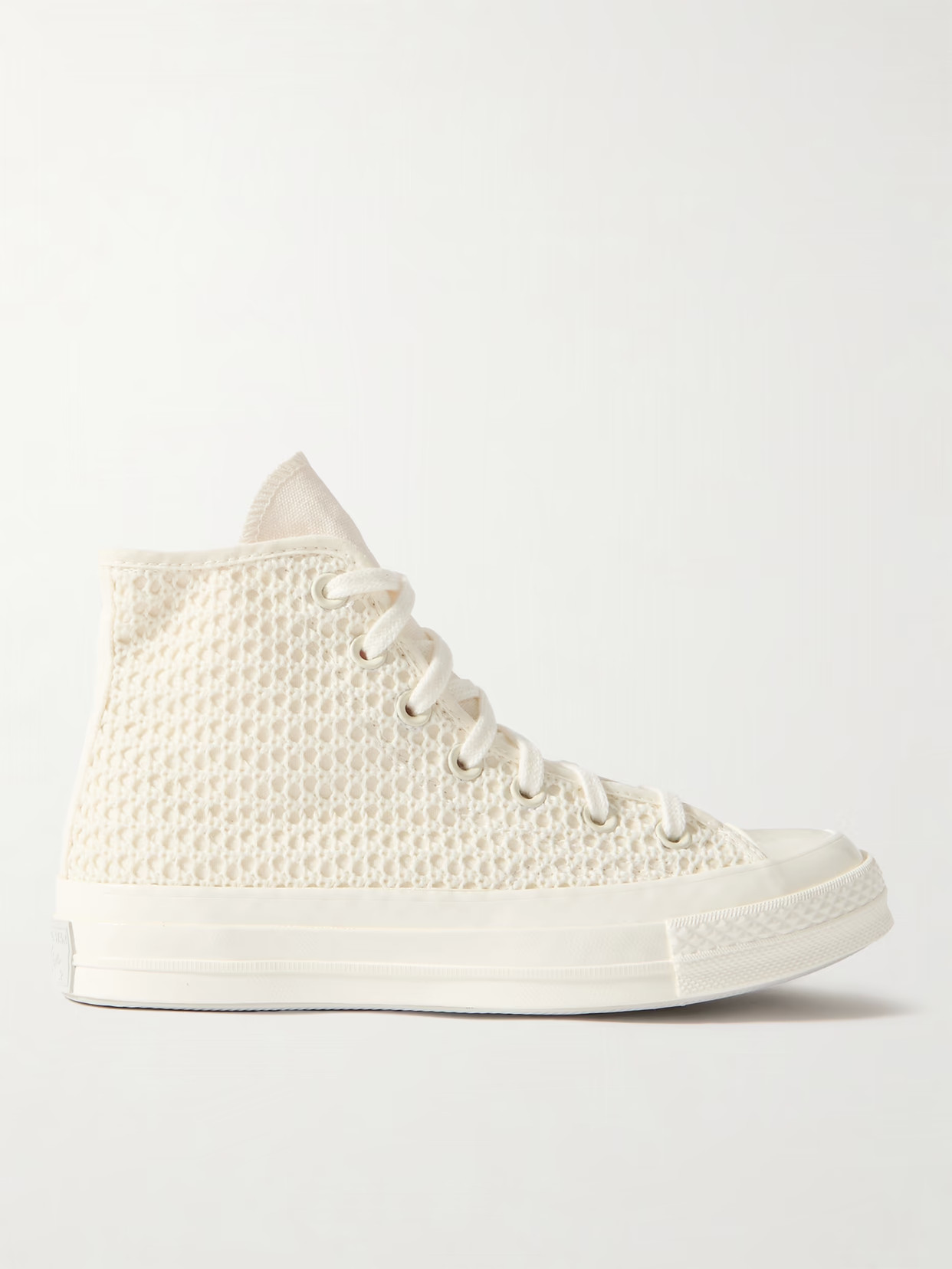 CONVERSE - Chuck 70 Crocheted And Canvas High-top Sneakers - White - UK 5 | NET-A-PORTER APAC
