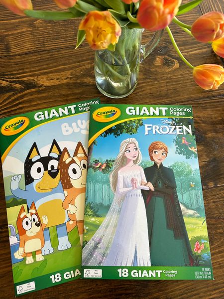 Giant coloring pages are THE BEST - my kids are obsessed right now and we have gone through a number of packs lately. so many fun options. 

Disney, Bluey, frozen, kids craft activities, toddler activity, prek kids, toddler mom, target mom, arts and crafts for kids 

#LTKKids