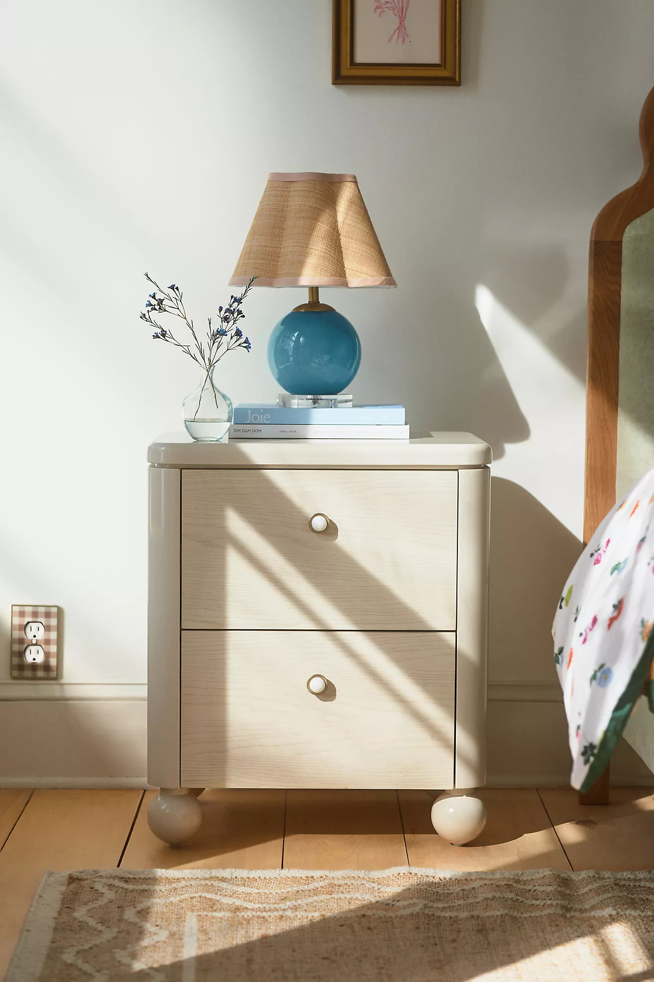 Tasha Lacquer Two-Drawer Nightstand | Anthropologie (US)