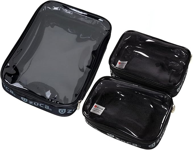 ZUCA Utility Pouch Combo Set - 1 Large & 2 Mini Utility Makeup Pouch - Durable, Spacious Cosmetic... | Amazon (US)