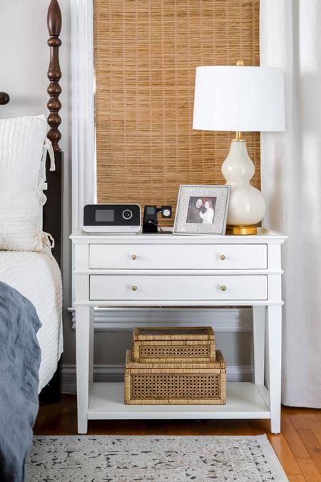 My new nightstands have shallow drawers that keep items in the drawers within easy reach.

#LTKhome