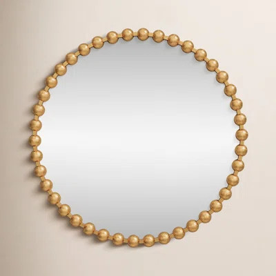 Marlowe Beaded Round Metal Wall Mirror | Wayfair North America